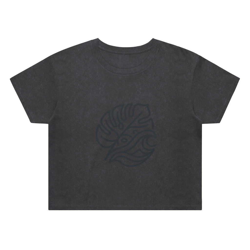 Womens Stone Wash Leaf