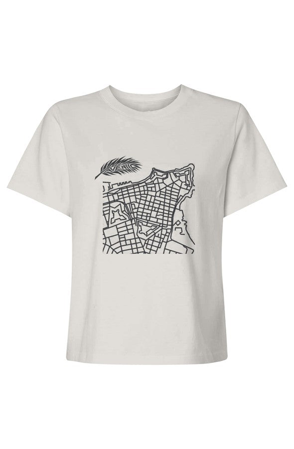 Womens Heavyweight Tee Map Leaf