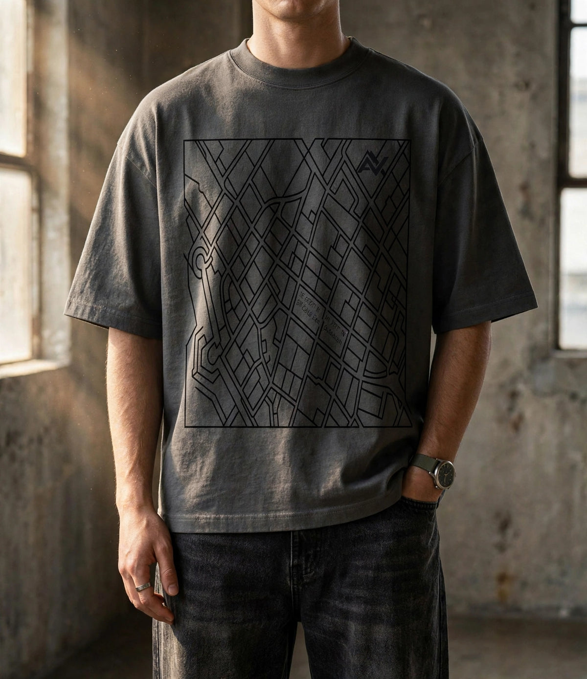 Garment Dyed Drop Shoulder Tee