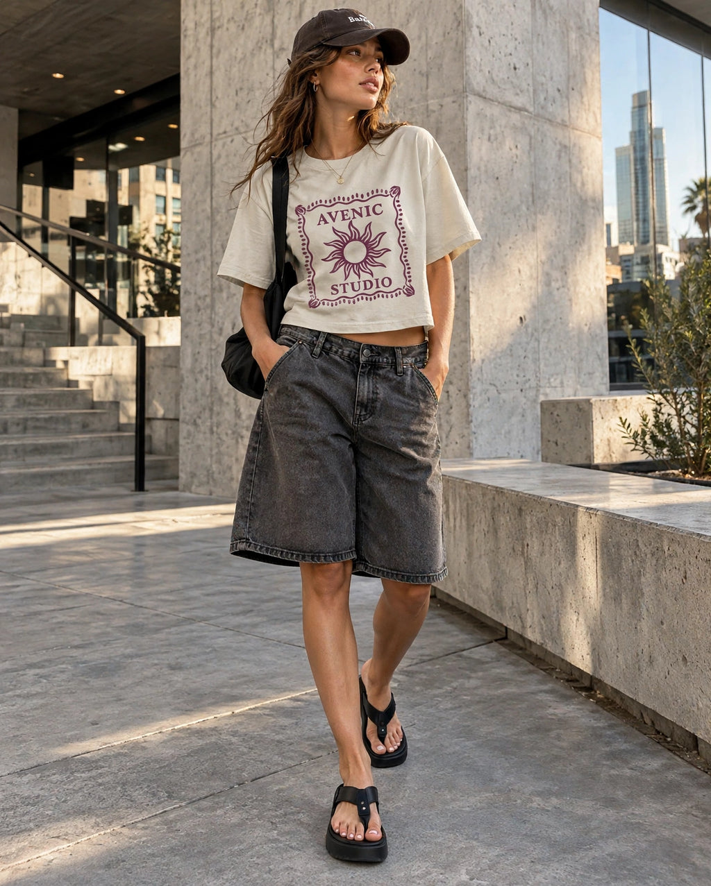 Heavy Faded Crop Tee