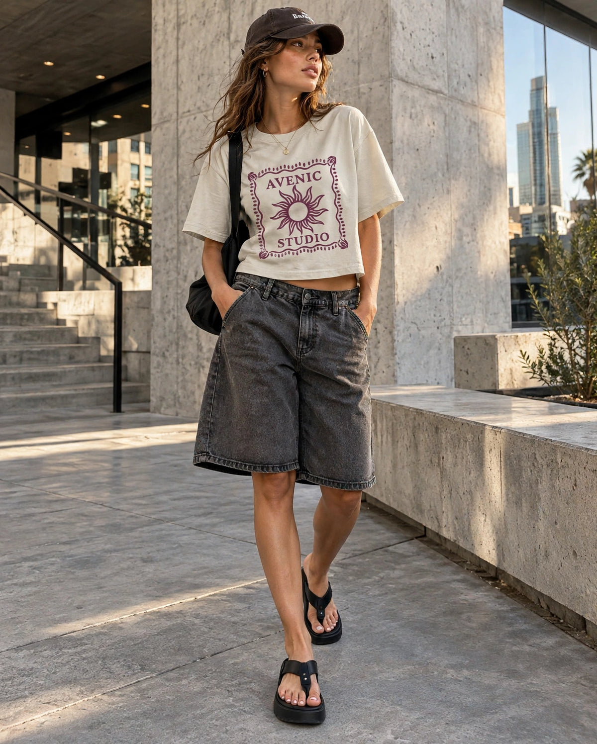 Heavy Faded Crop Tee
