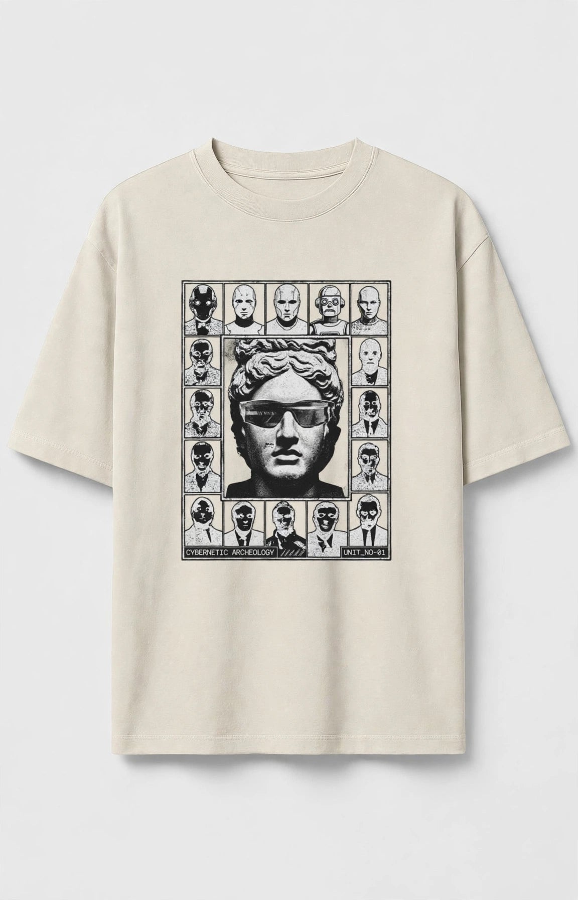 Archive Muse Tee flat lay showing oversized fit