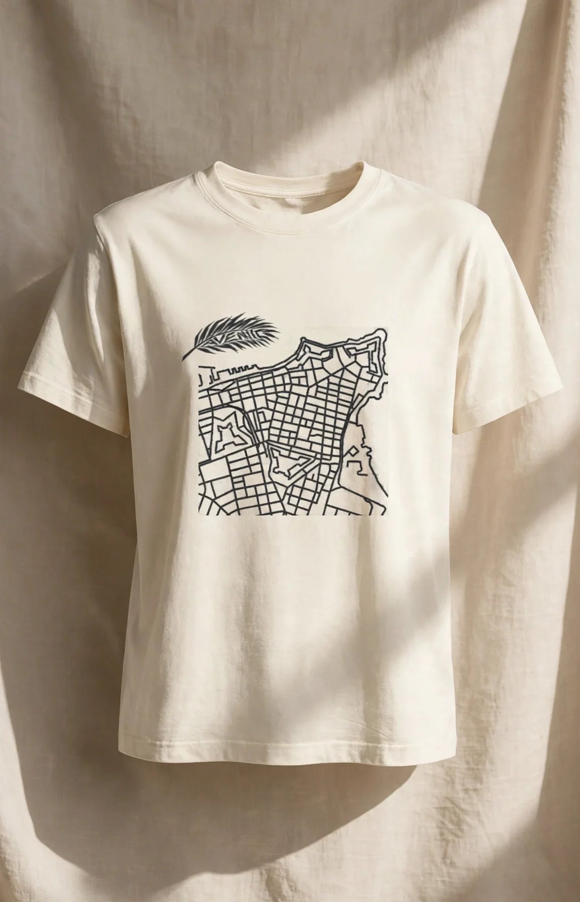 Womens Heavyweight Tee Map Leaf