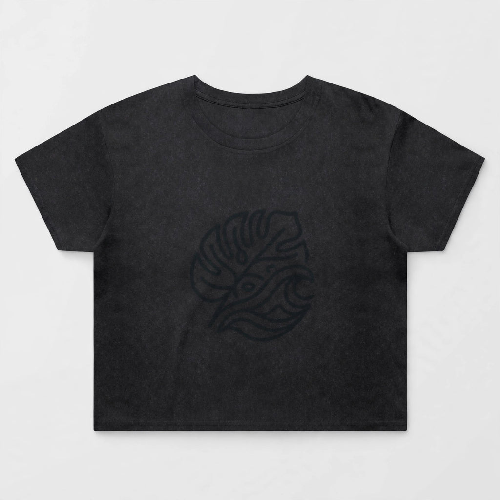 Womens Stone Wash Leaf