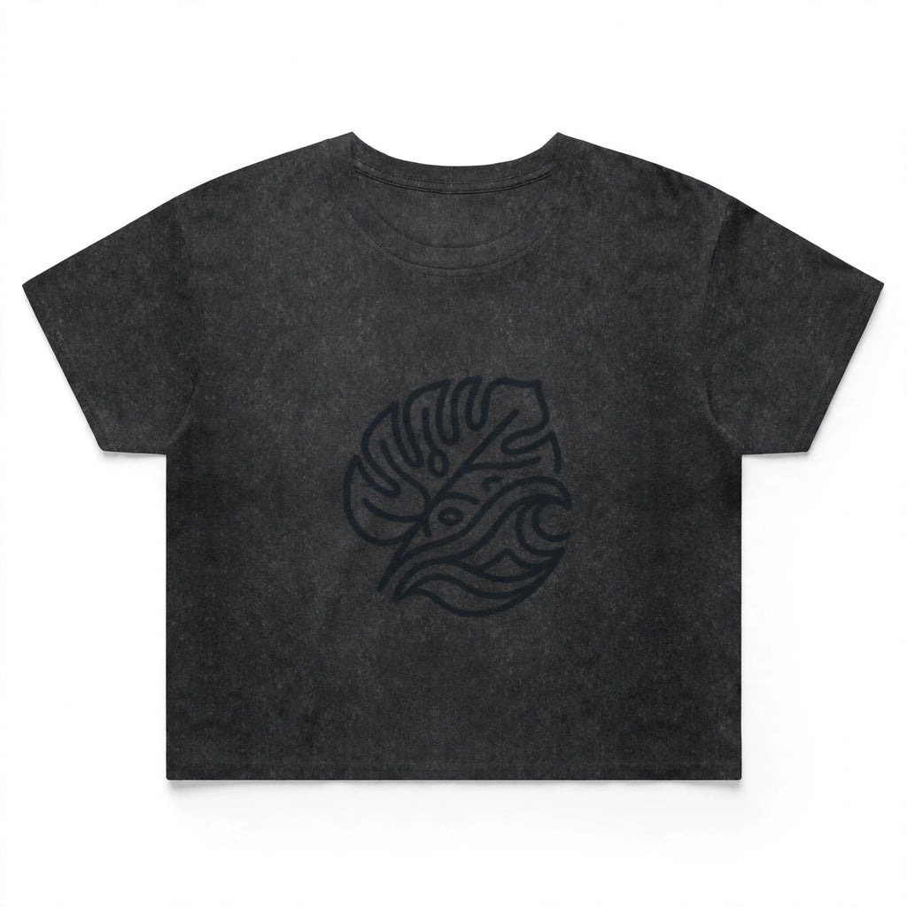 Womens Stone Wash Leaf