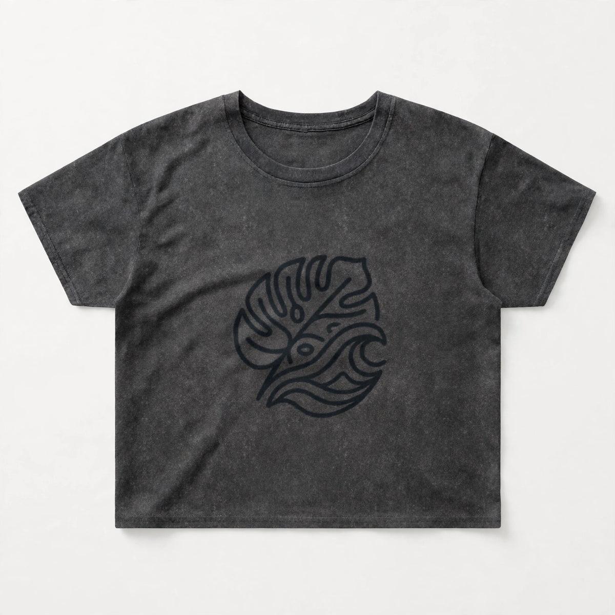 Womens Stone Wash Leaf